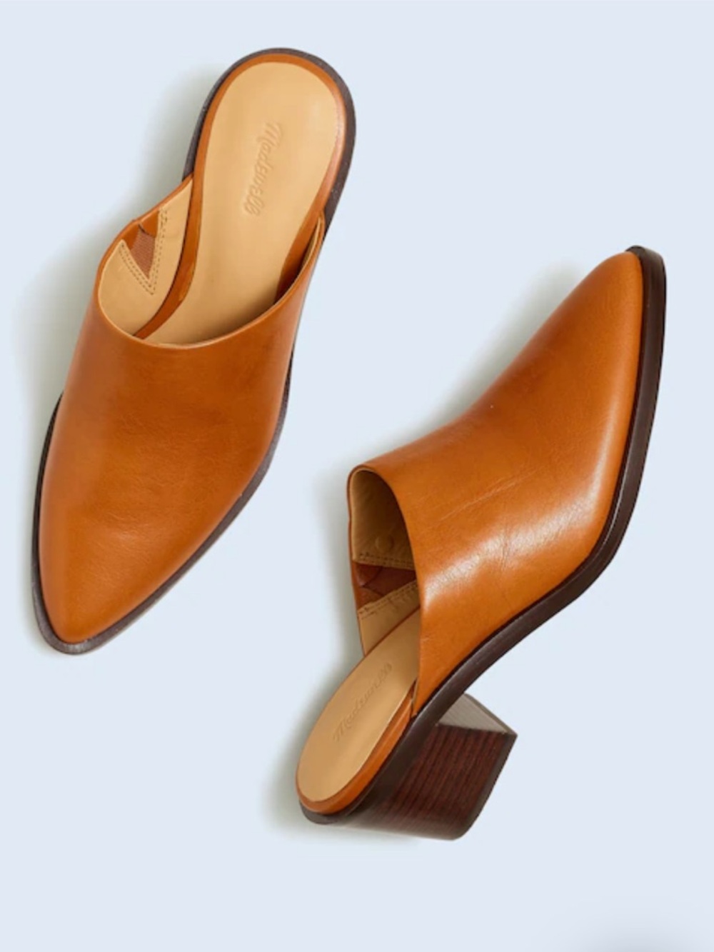 Madewell the Darcy Mule Leather Brown Staple Women’s US Size 10 Heel
